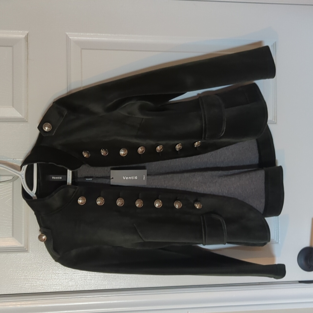 Woman's Venti 6 military inspired jacket, green velvet, size M